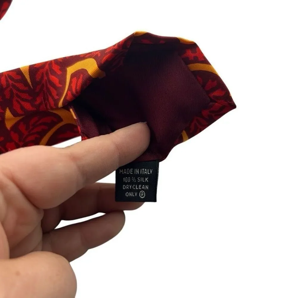 Holiday & Brown London Special Re-Edition NWT Red and Orange Silk Tie Necktie